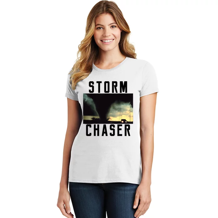 Storm Chaser Tornado Picture Weather Meteorologist Women's T-Shirt