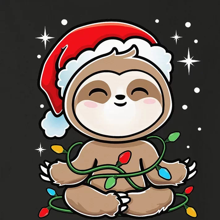 Sloth Christmas Tree Lights Kawaii Sloth Adorable Toddler Long Sleeve Shirt