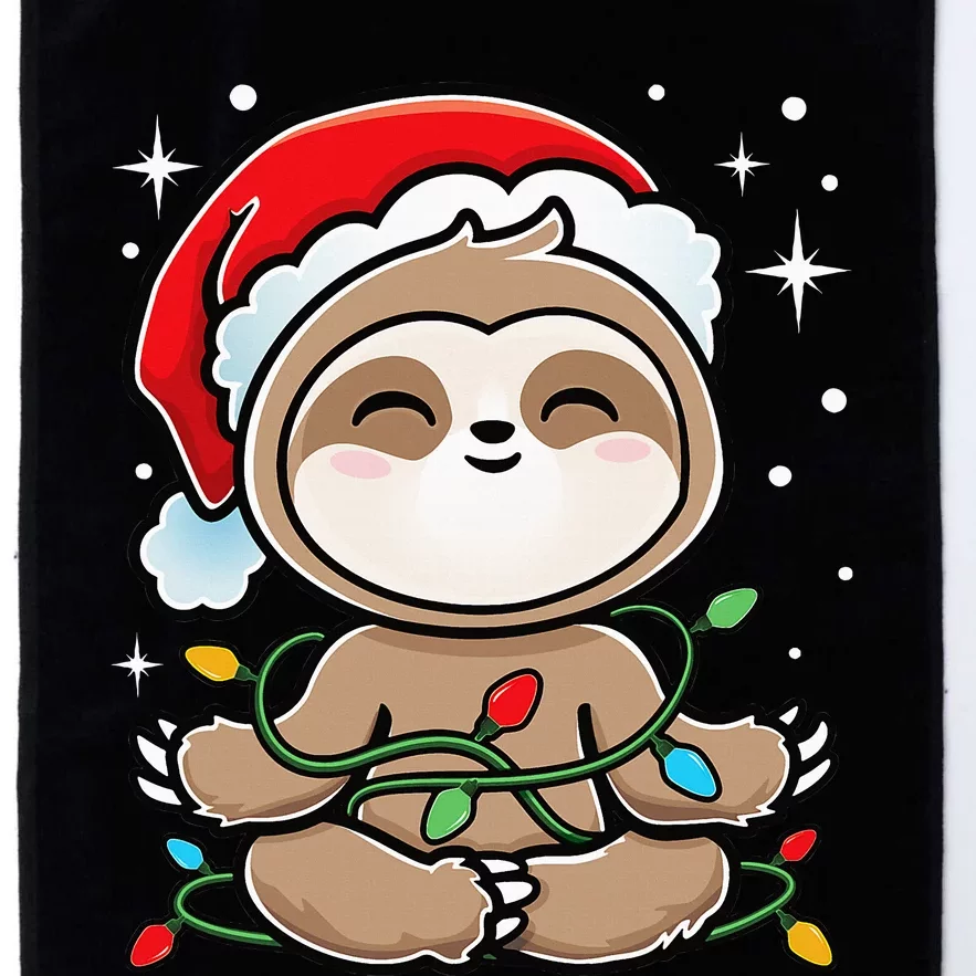 Sloth Christmas Tree Lights Kawaii Sloth Adorable Platinum Collection Golf Towel