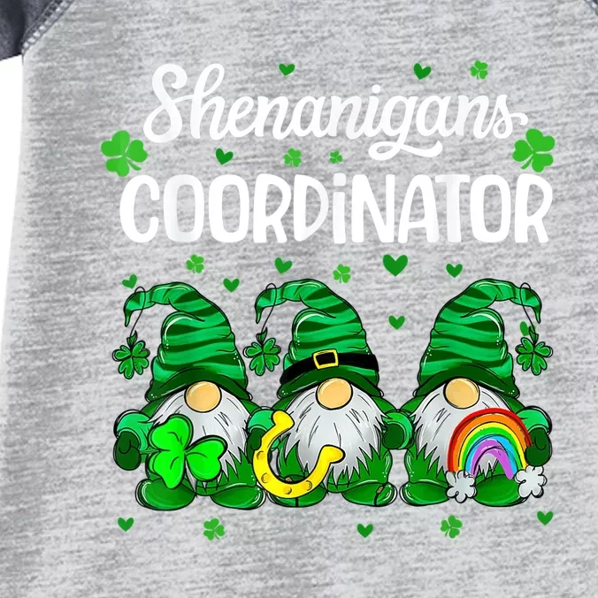 Shenanigans Coordinator Teachers St. Patricks Day Gnomes Infant Baby Jersey Bodysuit