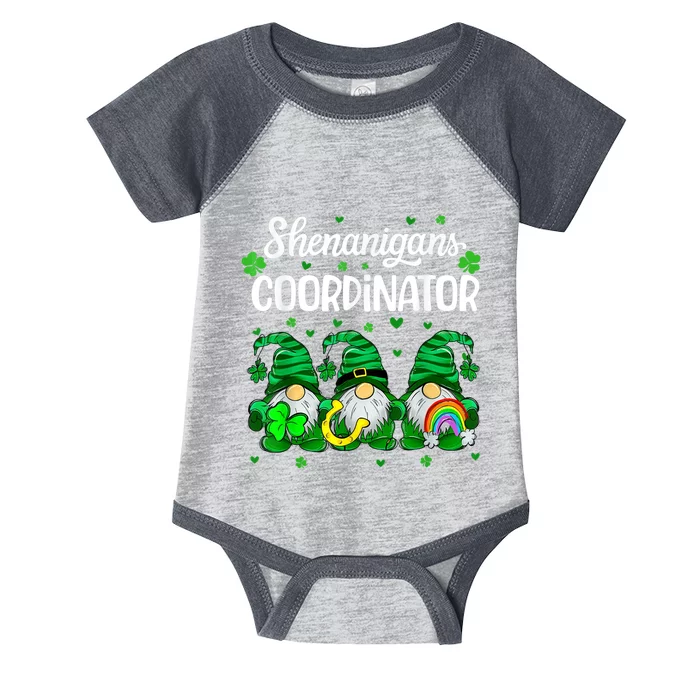 Shenanigans Coordinator Teachers St. Patricks Day Gnomes Infant Baby Jersey Bodysuit