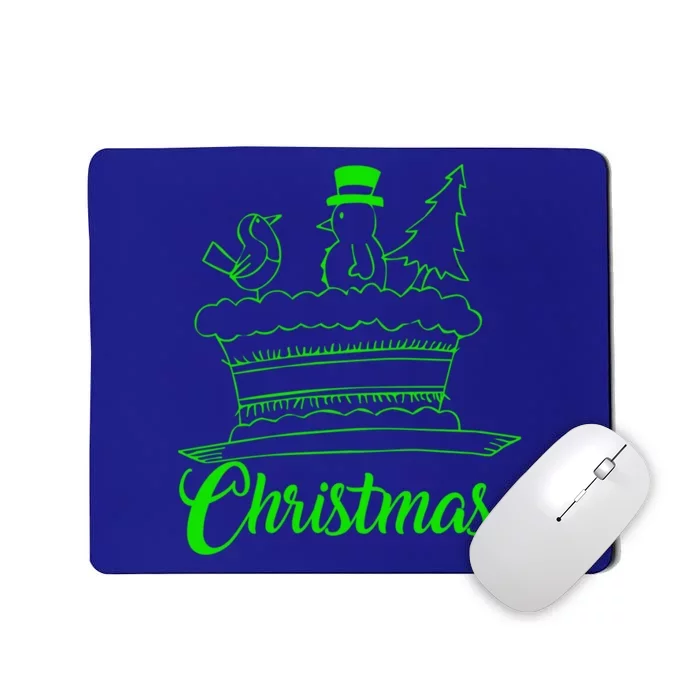 Snow Christmas Tree Birdie! Let It Snow! Oh What Fun! Gift Mousepad