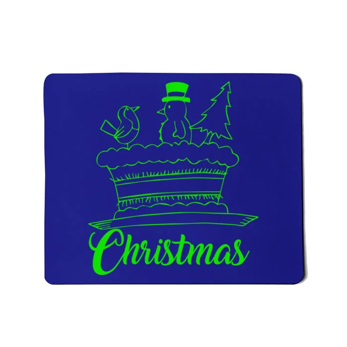 Snow Christmas Tree Birdie! Let It Snow! Oh What Fun! Gift Mousepad