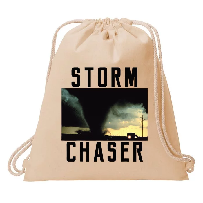 Storm Chaser Tornado Picture Weather Meteorologist Drawstring Bag