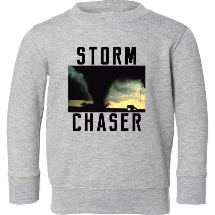 Storm Chaser Tornado Picture Weather Meteorologist Toddler Sweatshirt