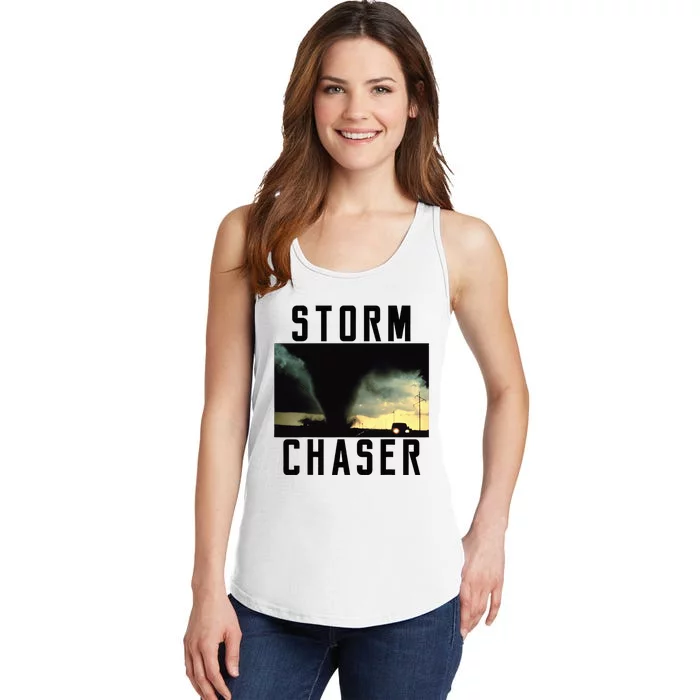 Storm Chaser Tornado Picture Weather Meteorologist Ladies Essential Tank