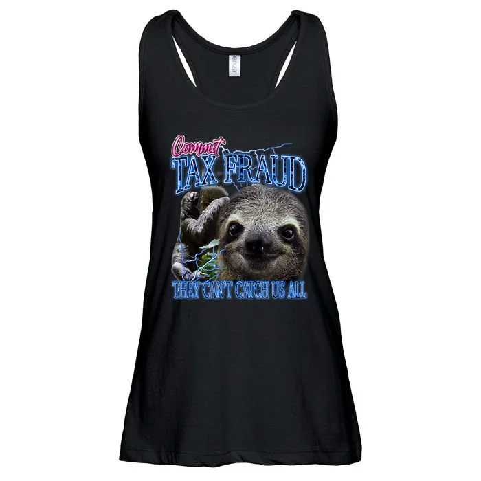 Sloth Commit Tax Fraud They Can’T Catch Us Ladies Essential Flowy Tank