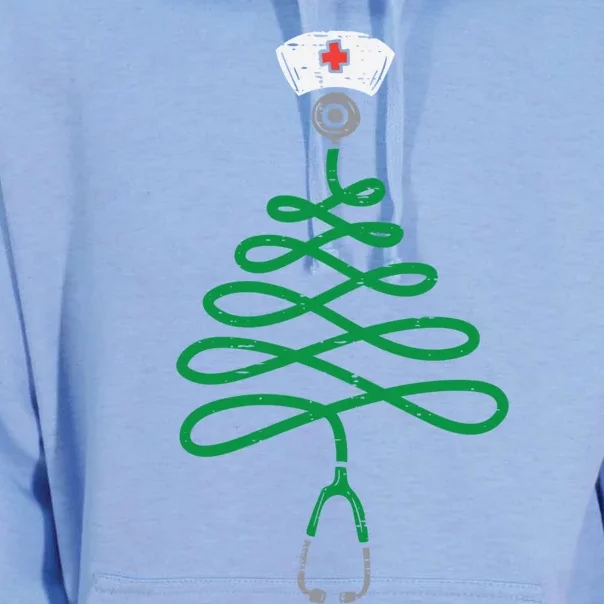 Stethoscope Christmas Tree Nurse Christmas Pajamas Xmas Pjs Gift Unisex Surf Hoodie