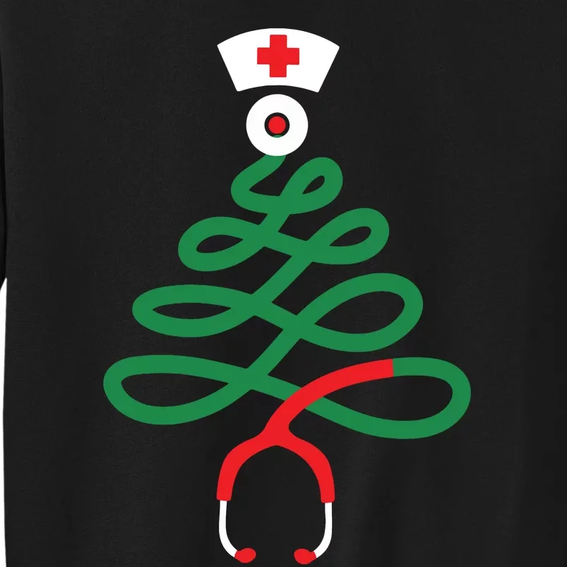 Stethoscope Christmas Tree Nursing Funny Nurse Rn Lpn Squad Sweatshirt