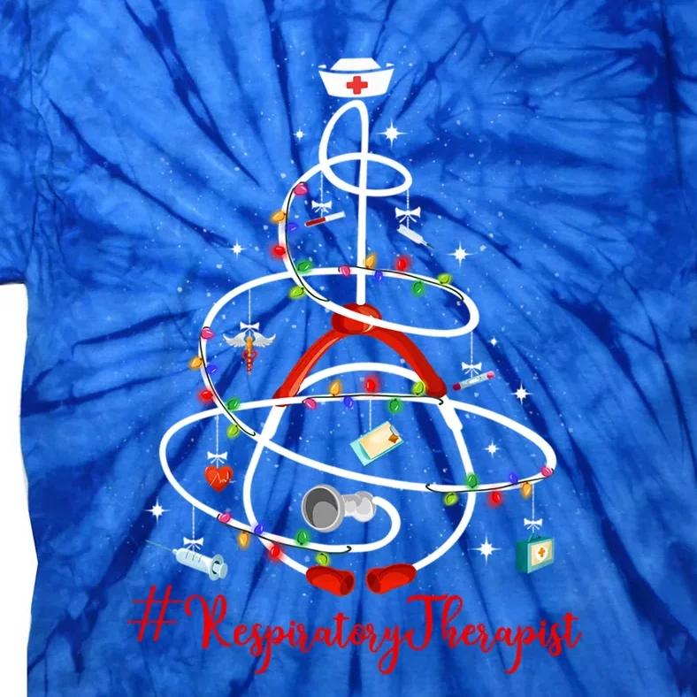 Stethoscope Christmas Tree For Respiratory Therapist Gift Tie-Dye T-Shirt