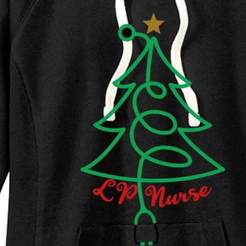 Stethoscope Christmas Tree Lp Nurse Xmas Lpn Gift Women's Fleece Hoodie