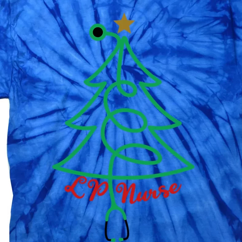 Stethoscope Christmas Tree Lp Nurse Xmas Lpn Gift Tie-Dye T-Shirt