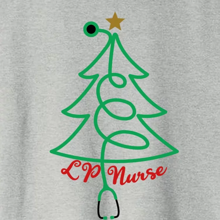 Stethoscope Christmas Tree Lp Nurse Xmas Lpn Gift Women's Crop Top Tee