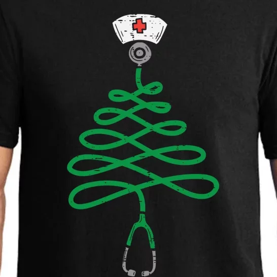 Stethoscope Christmas Tree Nurse Christmas Pajamas Xmas Pjs Meaningful Gift Pajama Set