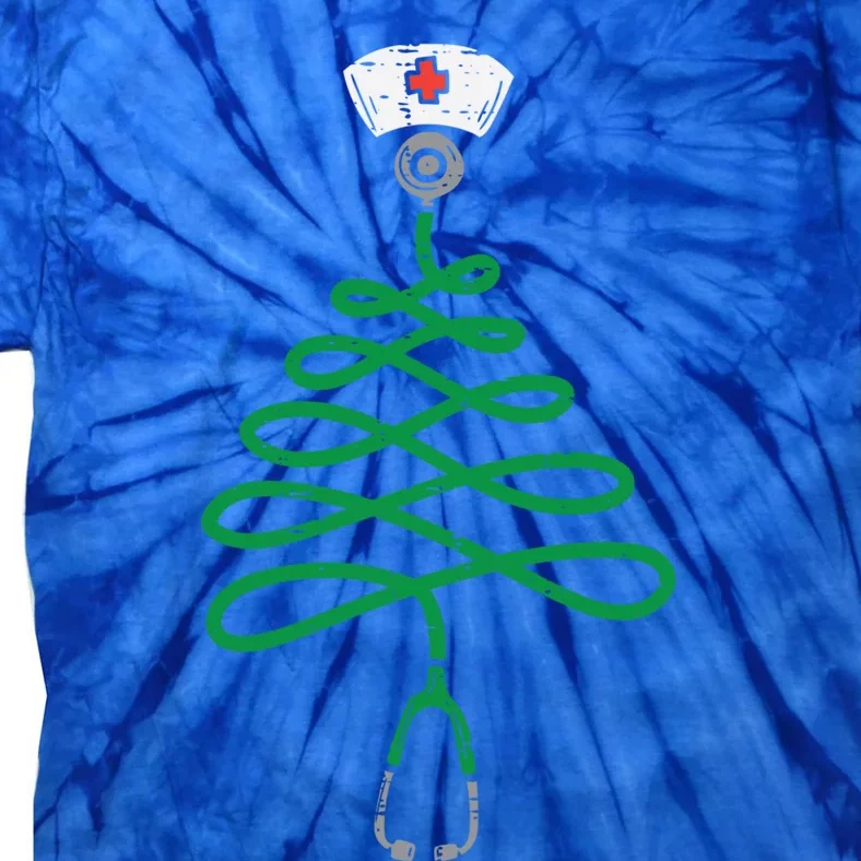 Stethoscope Christmas Tree Nurse Christmas Pajamas Xmas Pjs Meaningful Gift Tie-Dye T-Shirt