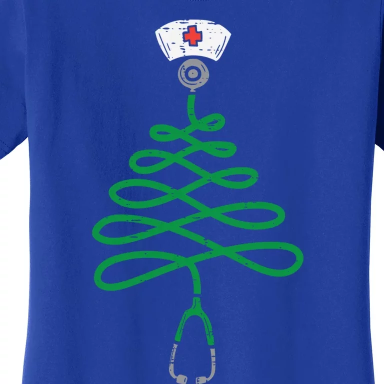 Stethoscope Christmas Tree Nurse Christmas Pajamas Xmas Pjs Meaningful Gift Women's T-Shirt