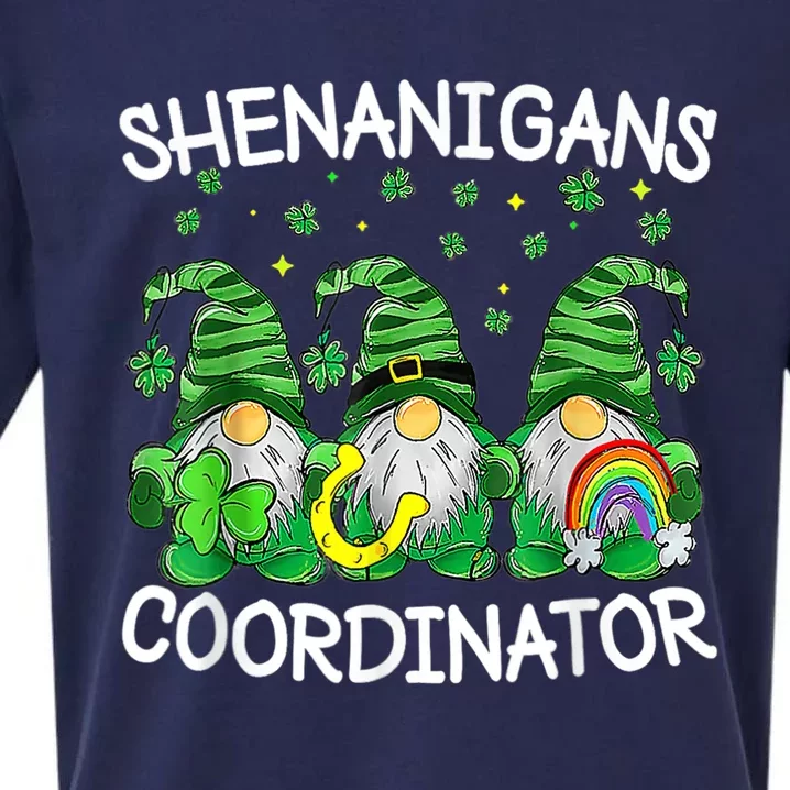 Shenanigans Coordinator Teachers St Patricks Day Gnomes Sueded Cloud Jersey T-Shirt