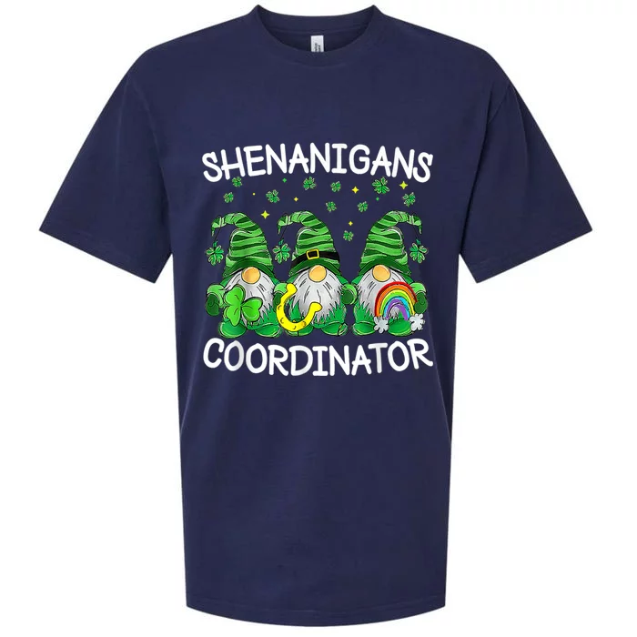 Shenanigans Coordinator Teachers St Patricks Day Gnomes Sueded Cloud Jersey T-Shirt