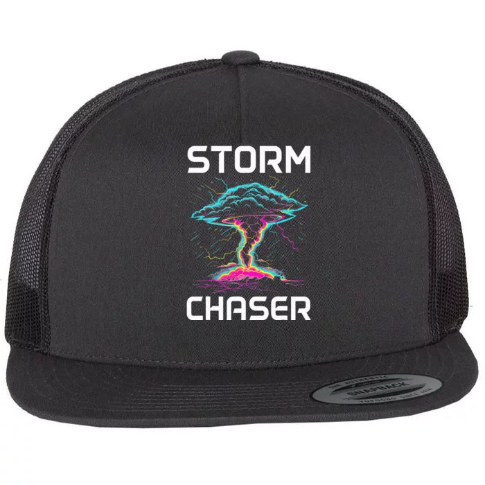 Storm Chasing Tornado Chaser Meteorologist Meteorology Flat Bill Trucker Hat