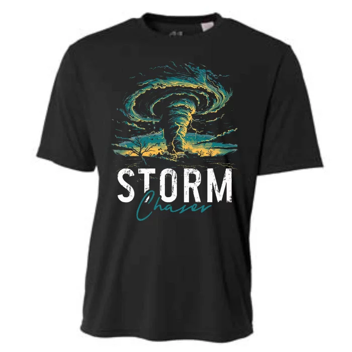 Storm Chasing Tornado Chaser Meteorologist Meteorology Cooling Performance Crew T-Shirt