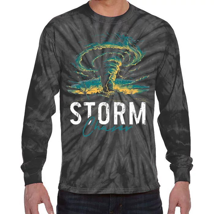 Storm Chasing Tornado Chaser Meteorologist Meteorology Tie-Dye Long Sleeve Shirt