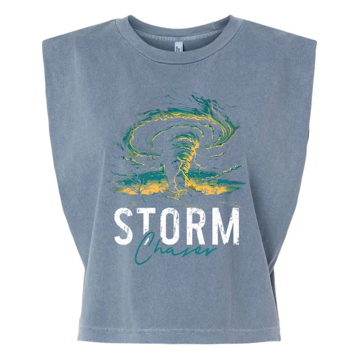 Storm Chasing Tornado Chaser Meteorologist Meteorology Garment-Dyed Women's Muscle Tee