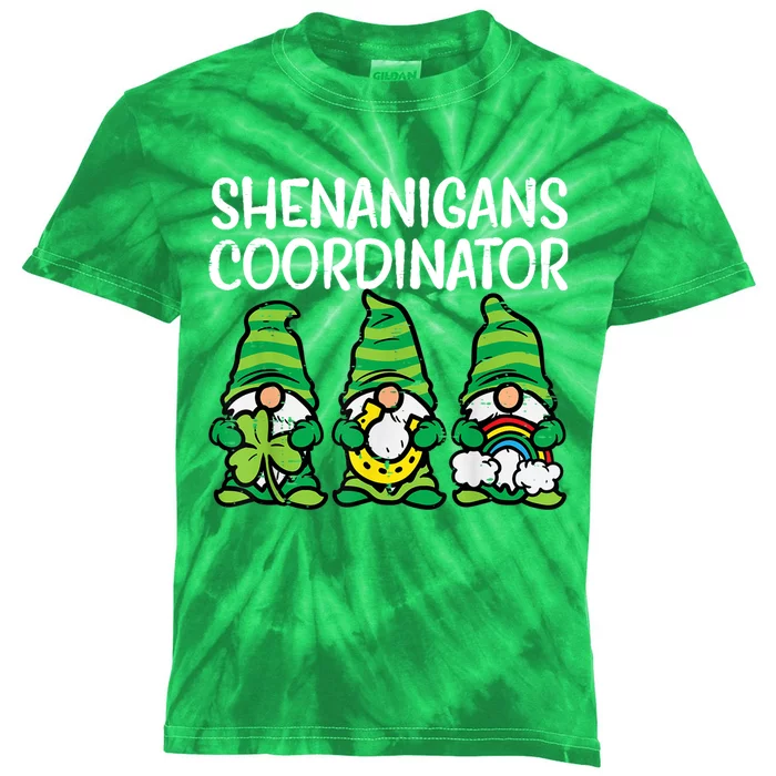 Shenanigans Coordinator Teacher St Patricks Day, St Patricks Day Gnome Kids Tie-Dye T-Shirt