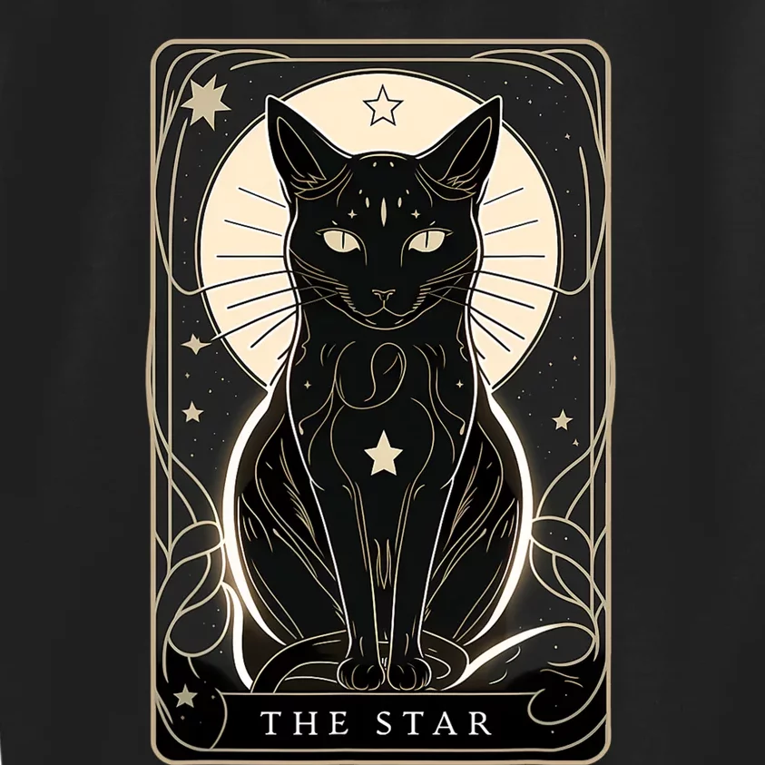 Star Cat Tarot Card For Tarot Cat Lovers Kids Sweatshirt