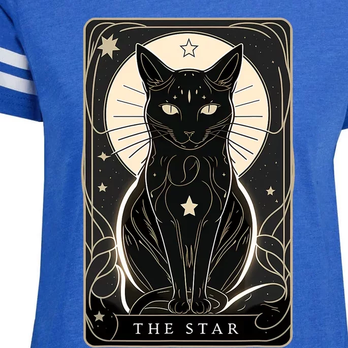 Star Cat Tarot Card For Tarot Cat Lovers Enza Ladies Jersey Football T-Shirt