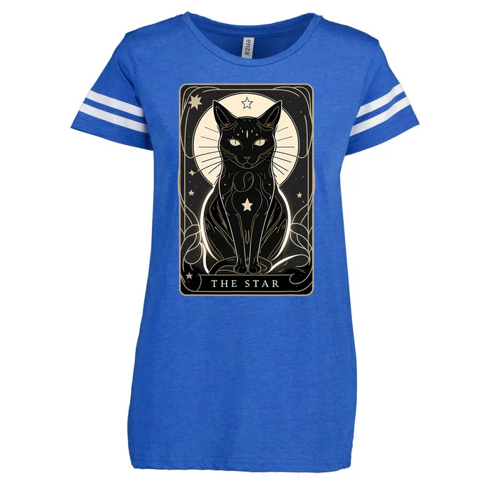 Star Cat Tarot Card For Tarot Cat Lovers Enza Ladies Jersey Football T-Shirt