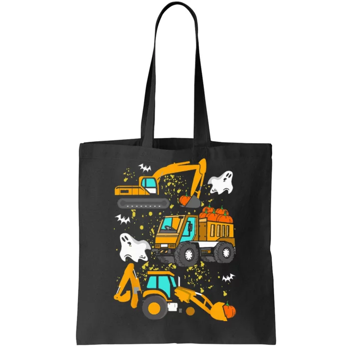 Spooky Crane Truck Pumpkin Perfect for Halloween Decor Tote Bag