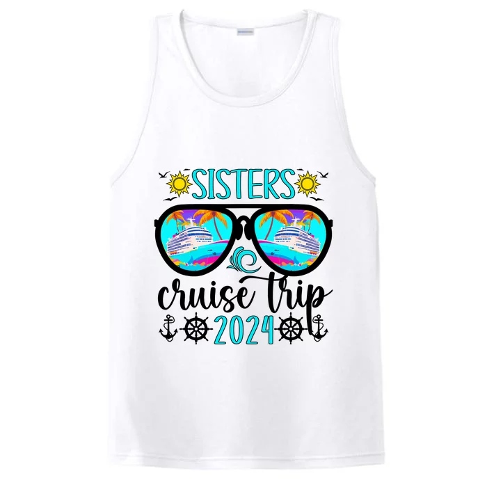 Sisters Cruise Trip 2024 Vacation Travel Sisters Cruising Performance Tank