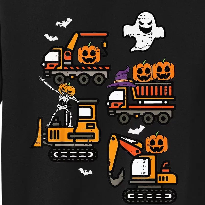 Spooky Construction Trucks Halloween Costume Sweatshirt