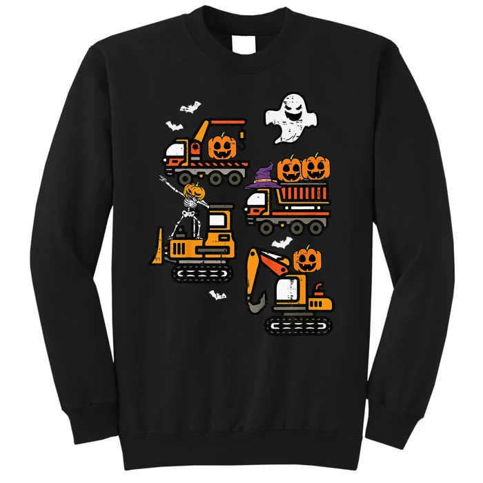 Spooky Construction Trucks Halloween Costume Sweatshirt