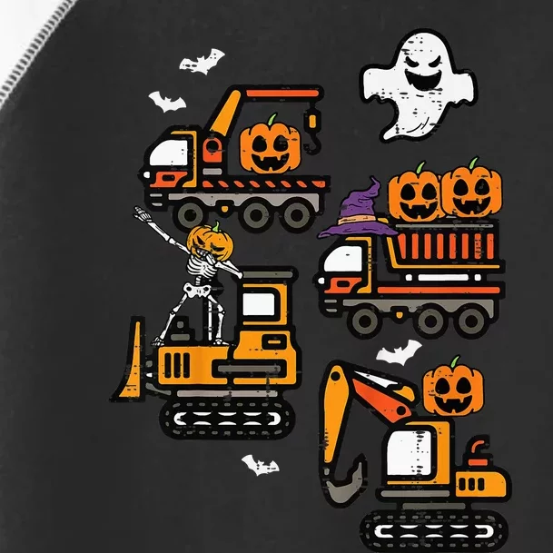 Spooky Construction Trucks Halloween Costume Toddler Fine Jersey T-Shirt