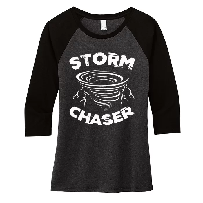 Storm Chaser Tornado Chasing Meteorologist Hurricane Women's Tri-Blend 3/4-Sleeve Raglan Shirt