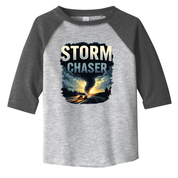 Storm Chaser Tornado Picture Weather Meteorologist Toddler Fine Jersey T-Shirt