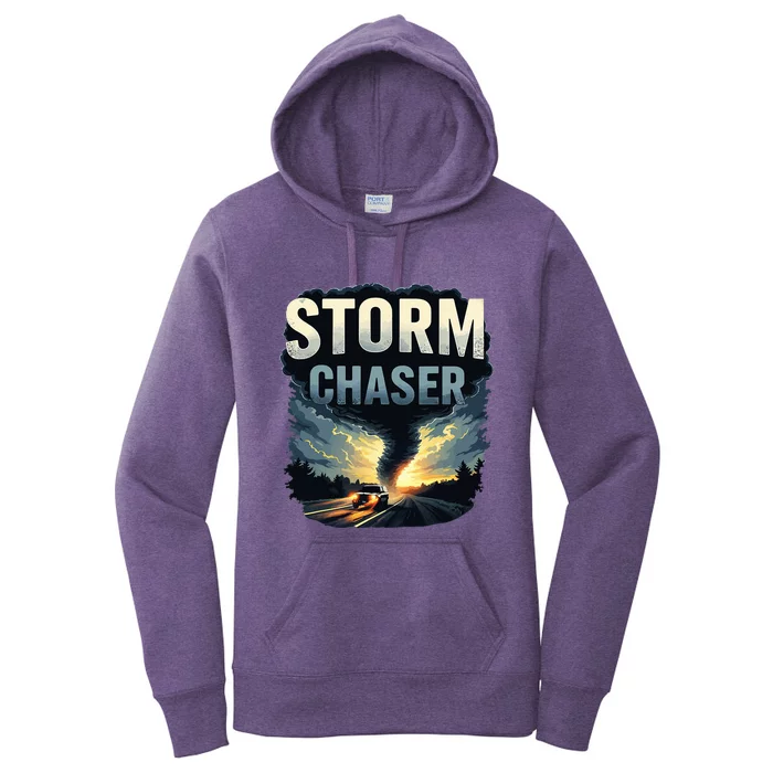 Storm Chaser Tornado Picture Weather Meteorologist Women's Pullover Hoodie