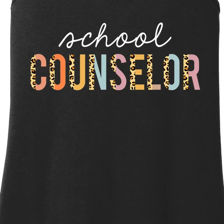 School Counselor Teacher Funny Rainbow Lover Back To School Ladies Essential Tank