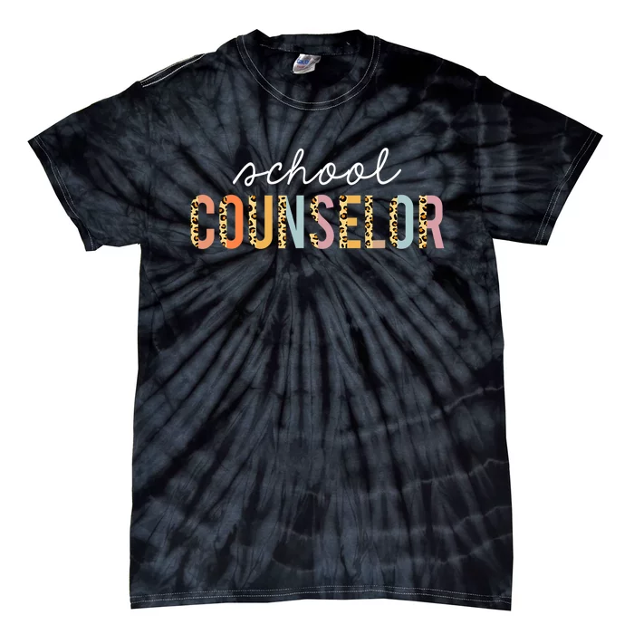 School Counselor Teacher Funny Rainbow Lover Back To School Tie-Dye T-Shirt