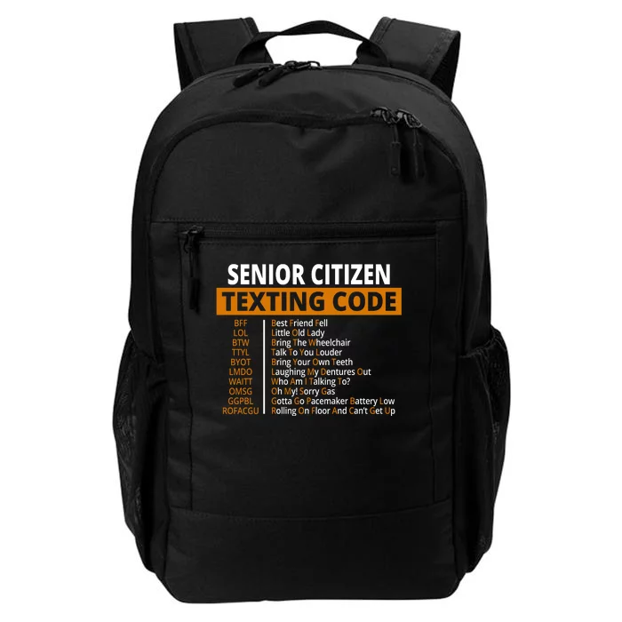 Senior Citizen Texting Code Funny Daily Commute Backpack