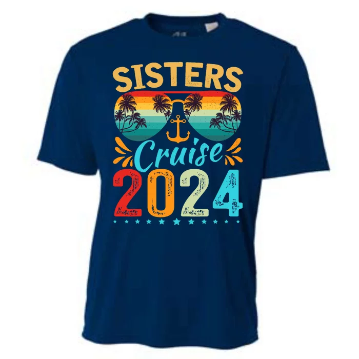 Sisters Cruise Trip 2024 Vacation Travel Sisters Cruising Cooling Performance Crew T-Shirt