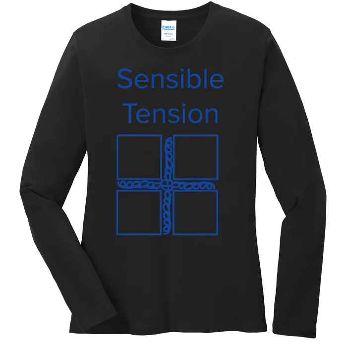 Sensible Cube Tension Merch Ladies Long Sleeve Shirt