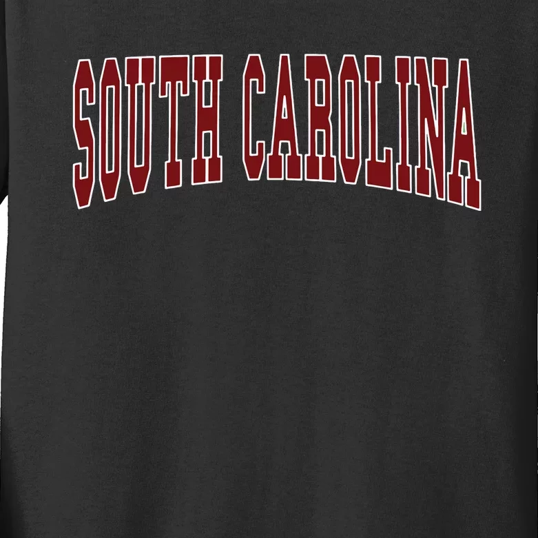 South Carolina Throwback Design Classic Kids Long Sleeve Shirt