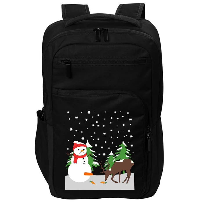 Snow Carrot Tail Ugly Christmas Sweater Fun Humorous Gift Cool Gift Impact Tech Backpack