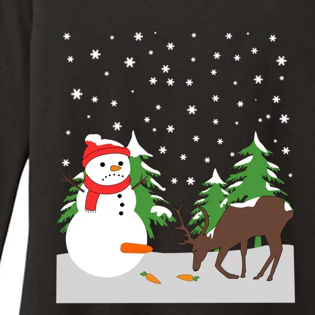 Snow Carrot Tail Ugly Christmas Sweater Fun Humorous Gift Cool Gift Womens CVC Long Sleeve Shirt