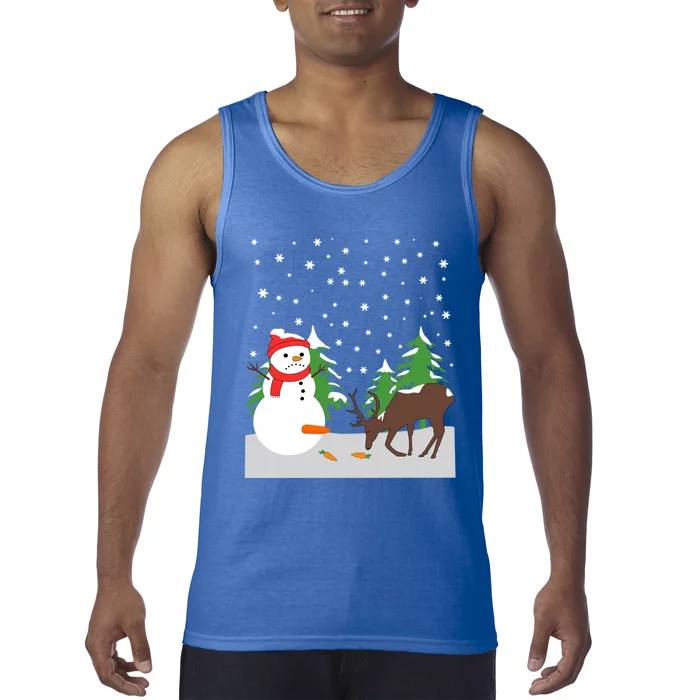 Snow Carrot Tail Ugly Christmas Sweater Fun Humorous Gift Cool Gift Tank Top