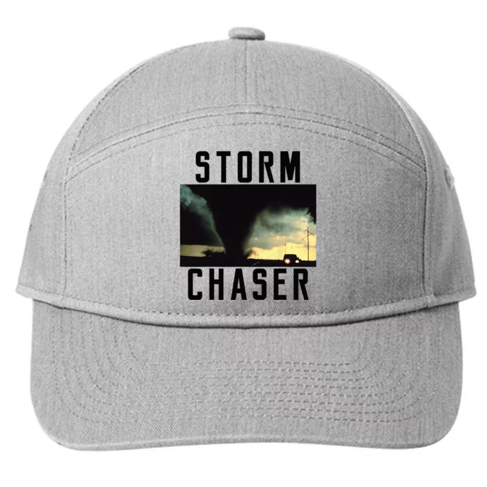 Storm Chaser Tornado Picture Weather Meteorologist 7-Panel Snapback Hat