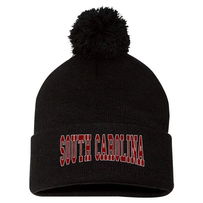 South Carolina Throwback Design Classic Pom Pom 12in Knit Beanie