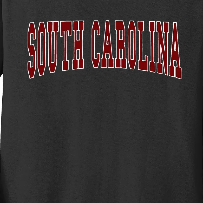 South Carolina Throwback Design Classic Kids Long Sleeve Shirt